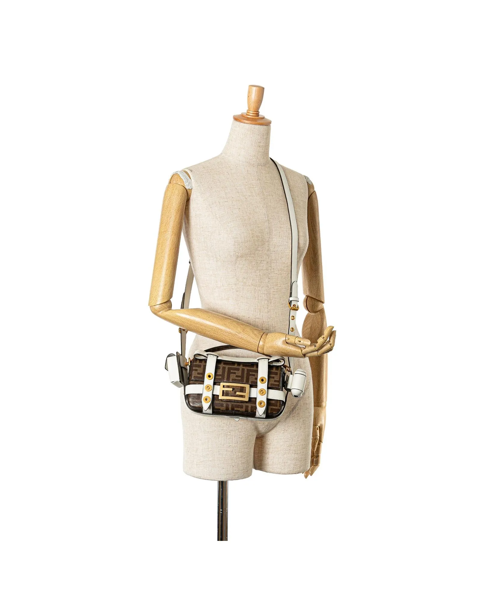 Mini Zucca Cage Baguette Satchel with Multiple Straps