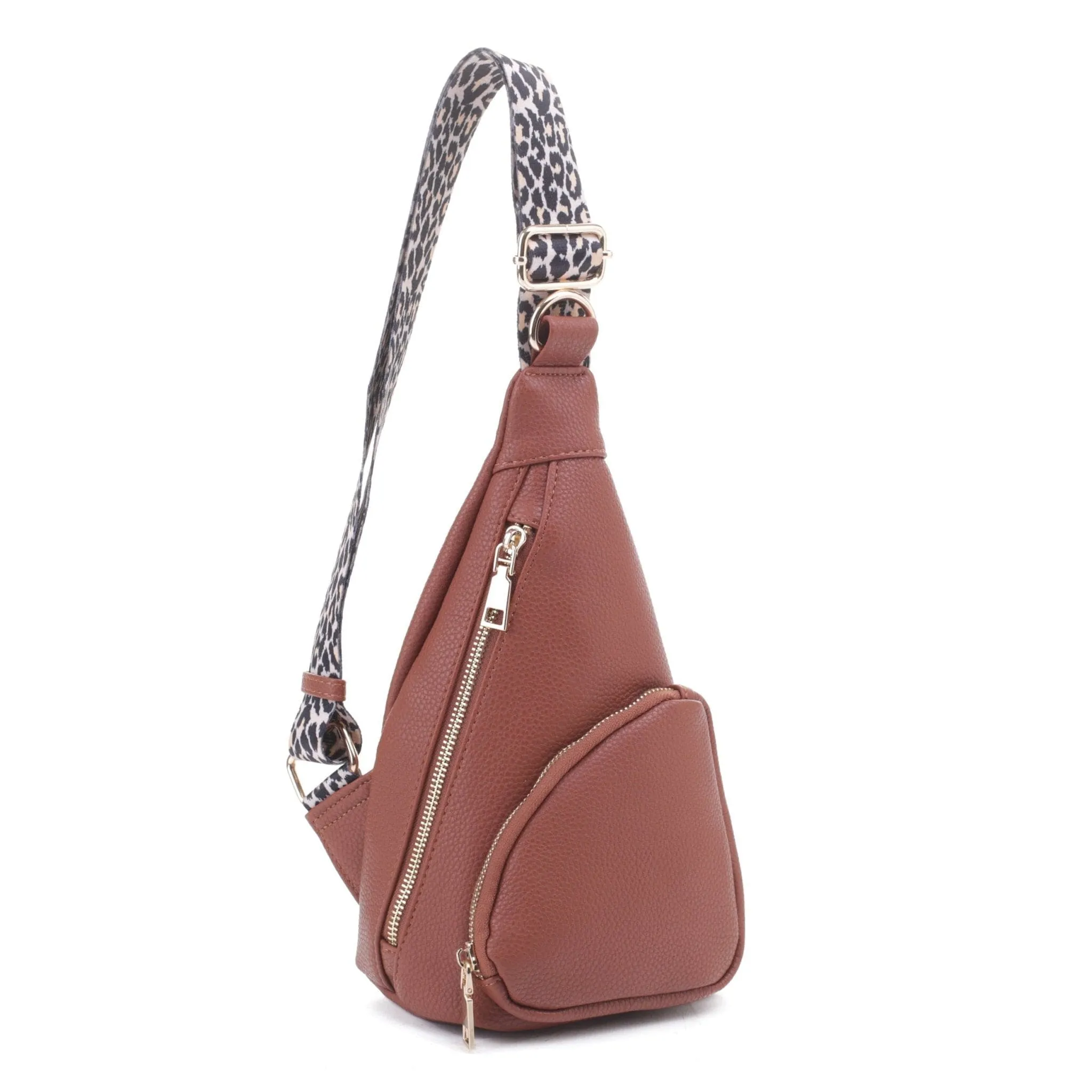 ML20175 Erica Leopard Strap Sling Bag