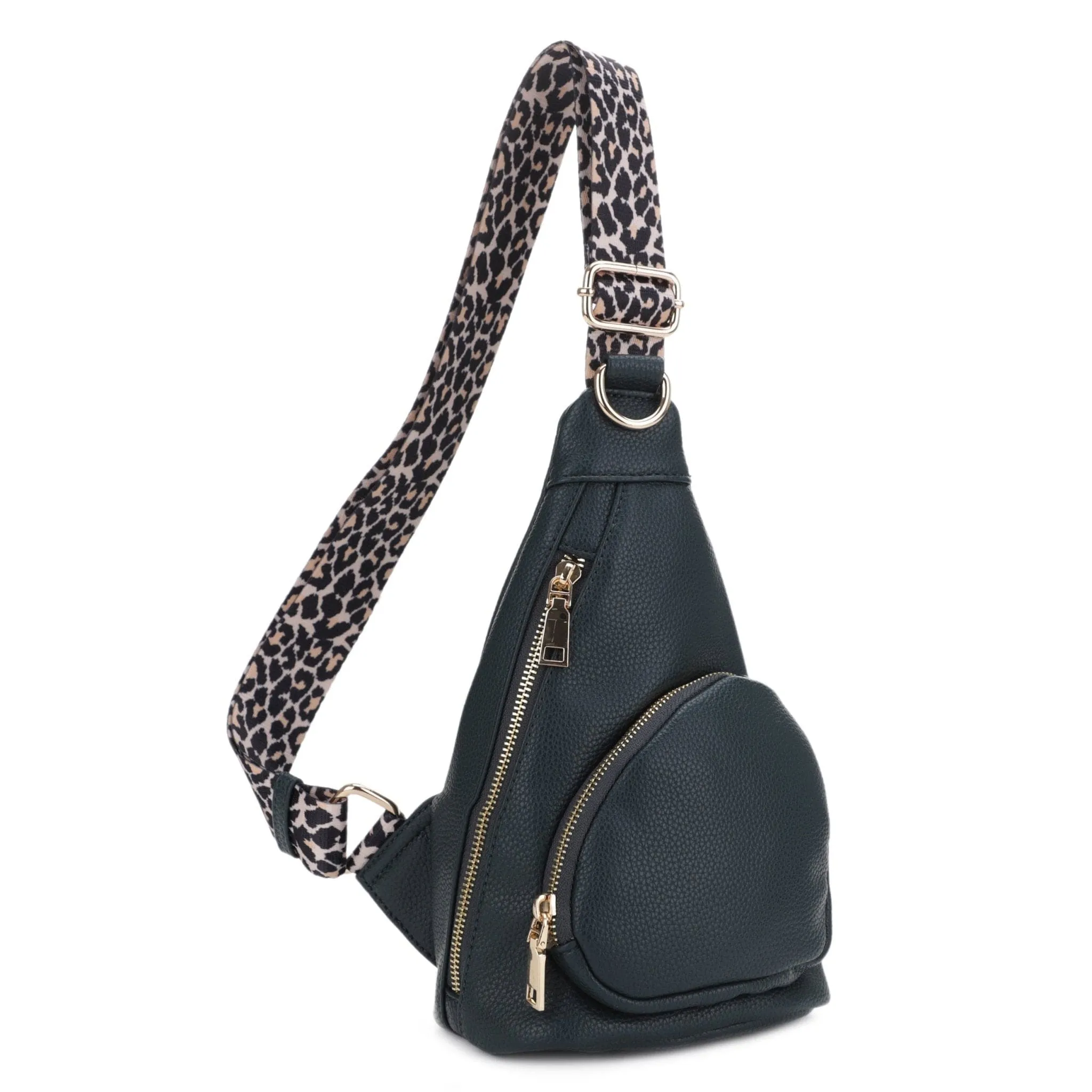 ML20175 Erica Leopard Strap Sling Bag