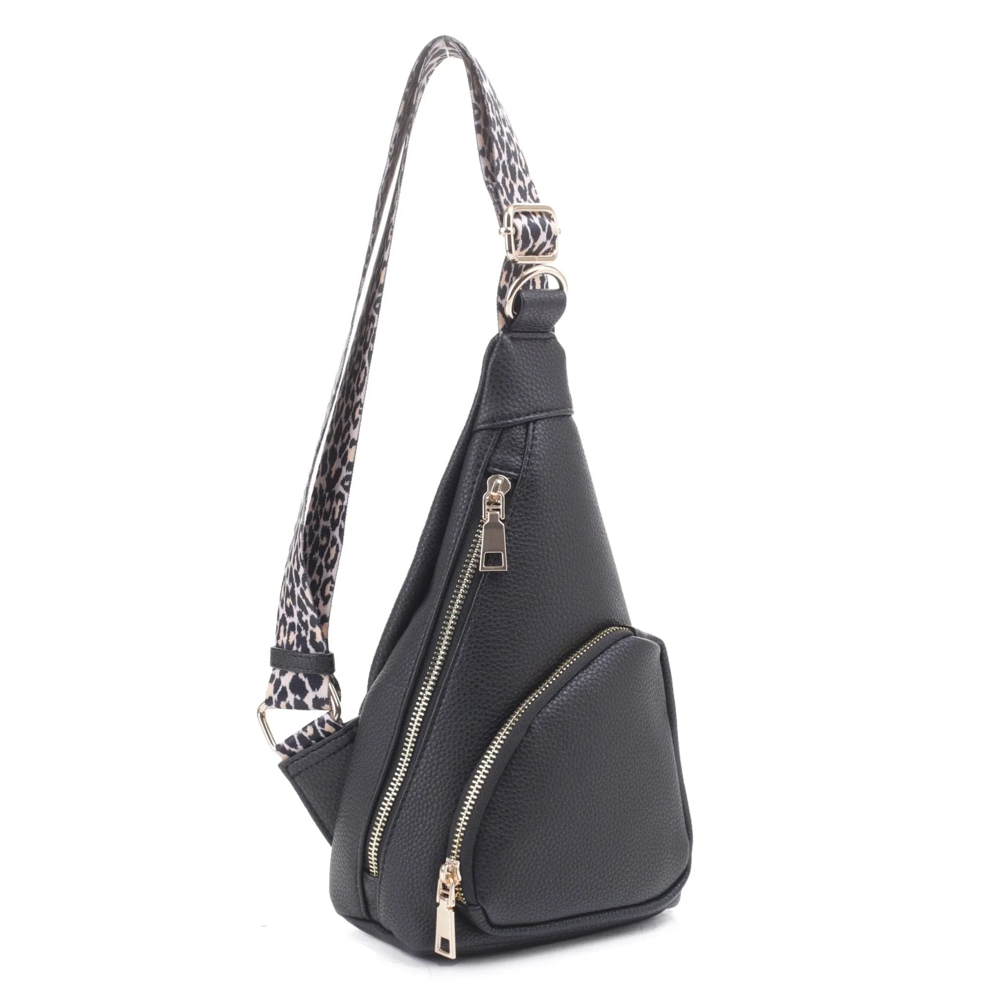 ML20175 Erica Leopard Strap Sling Bag