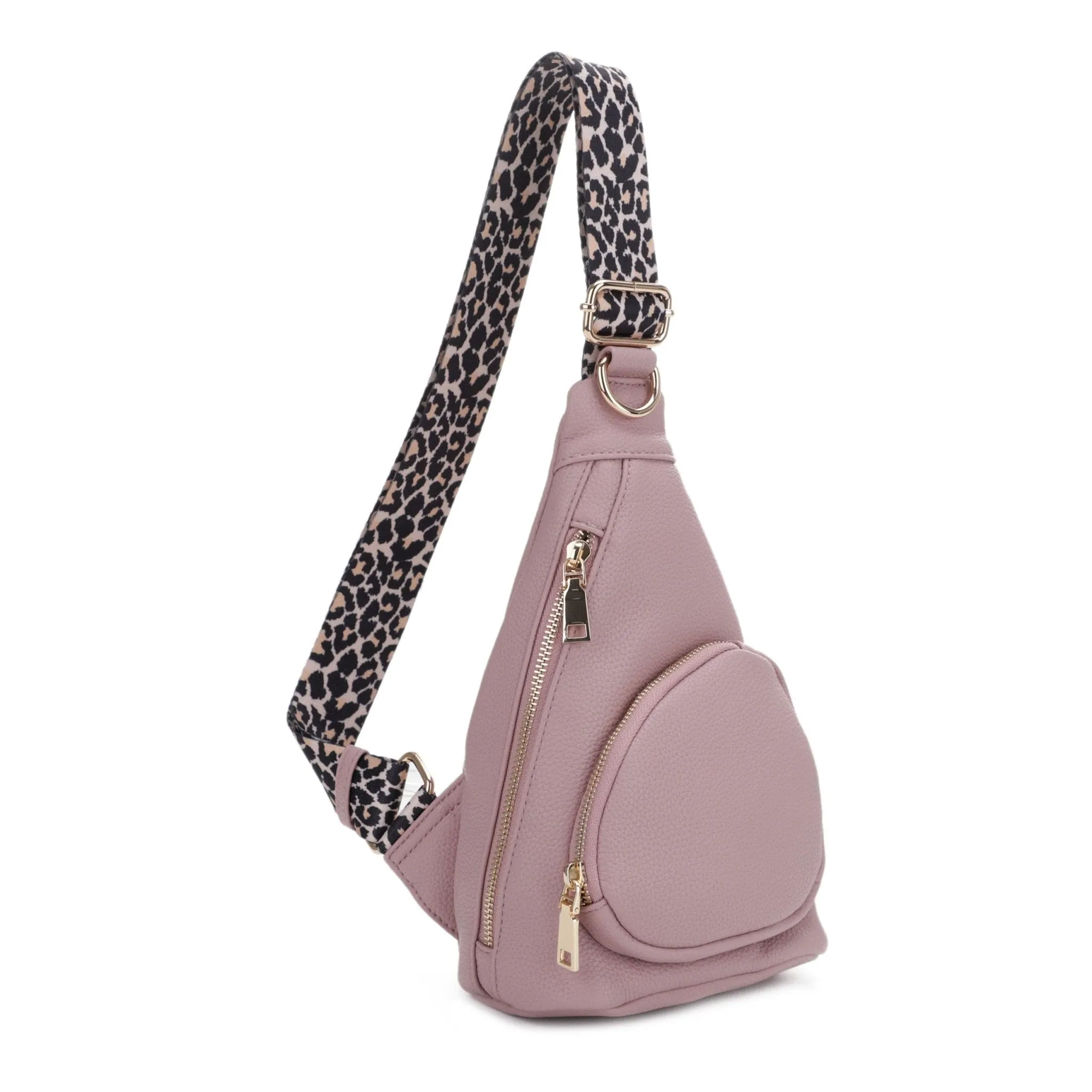 ML20175 Erica Leopard Strap Sling Bag
