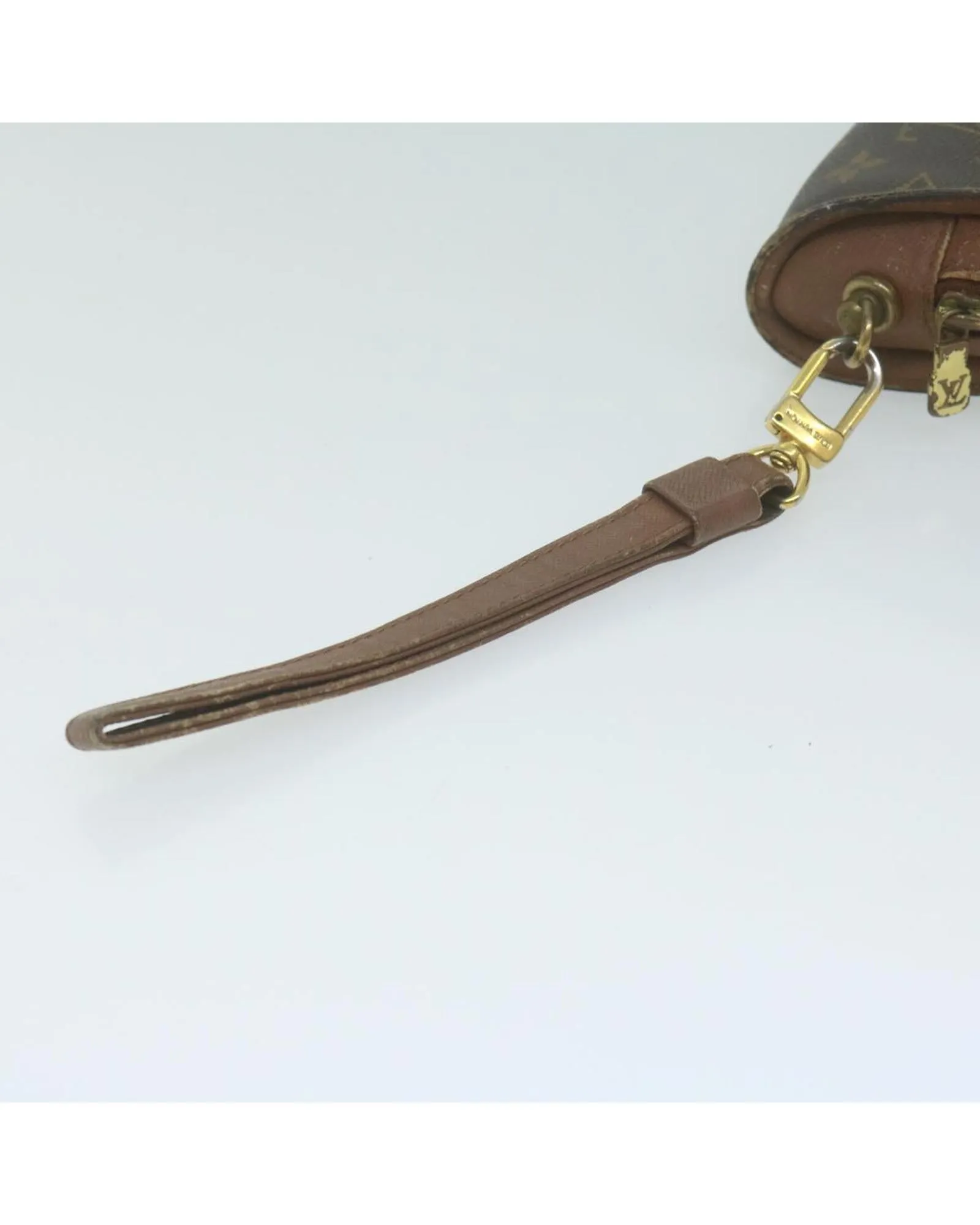 Monogram Canvas Clutch Bag with Metal Fittings - Used