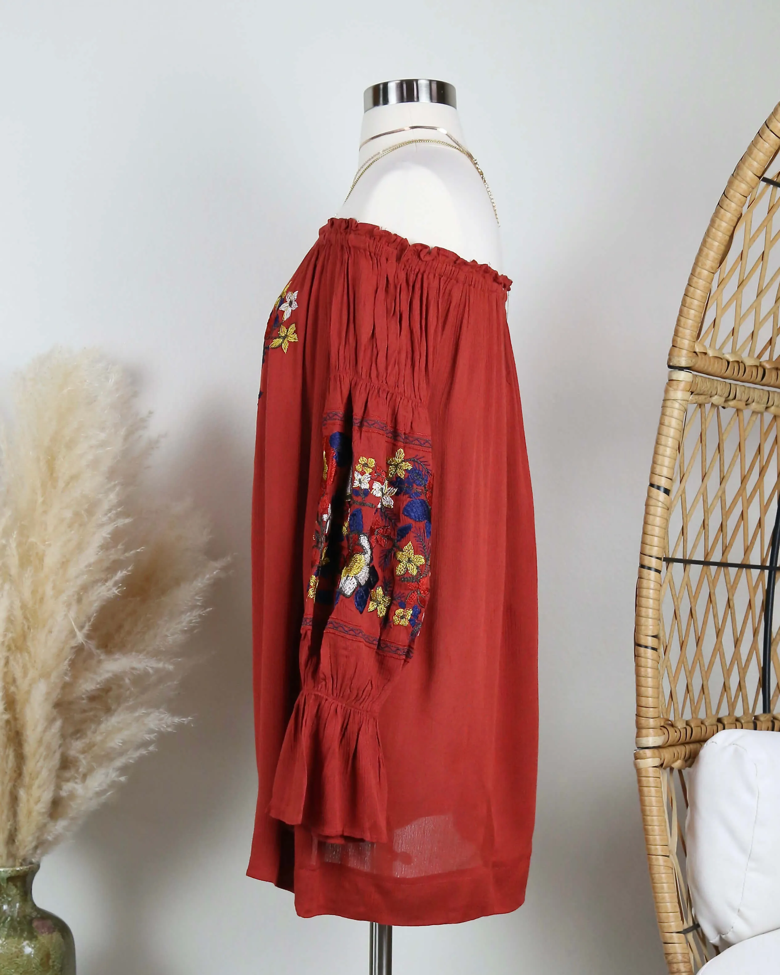 Off the Shoulder Embroidered Dress in More Colors