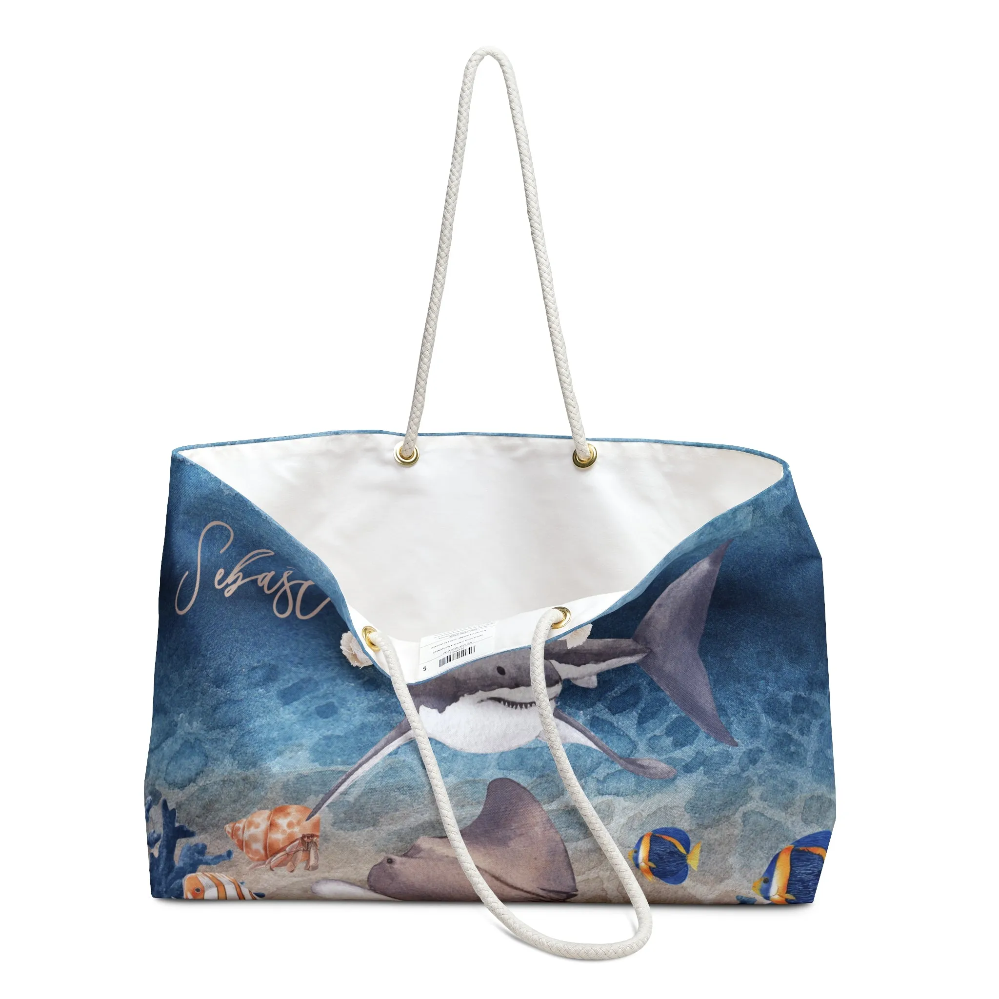 Personalised Weekender Bag, Shark, Large Weekender Bag, Beach Bag, Personalised/Non Personalised