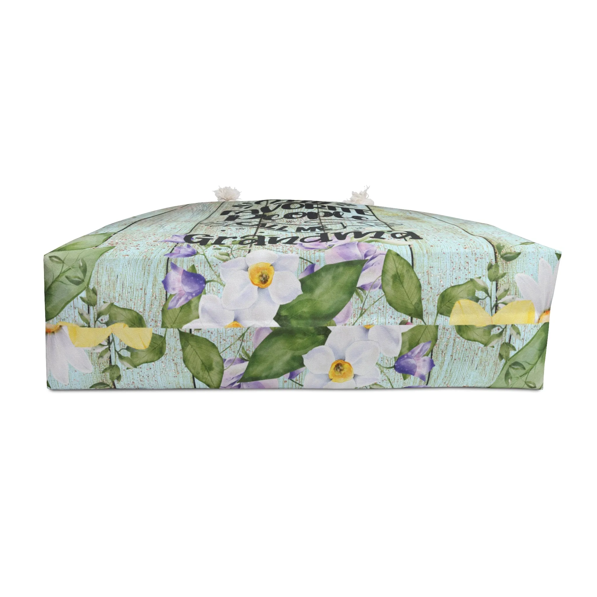 Personalised/Non-Personalised Weekender Bag, Floral, My Favorite People Call me Grandma, Large Weekender Bag, Beach Bag, Book Bag
