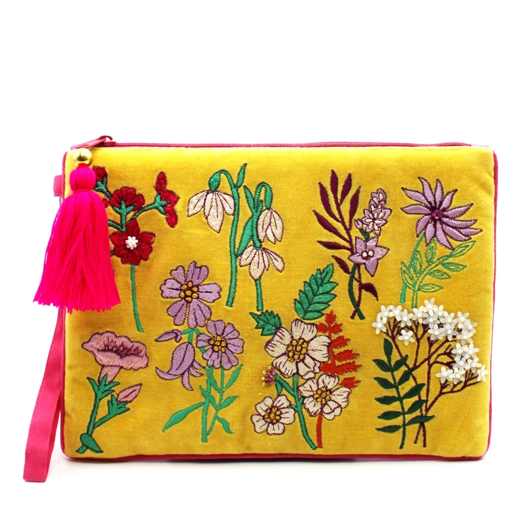Posy Yellow Clutch Bag