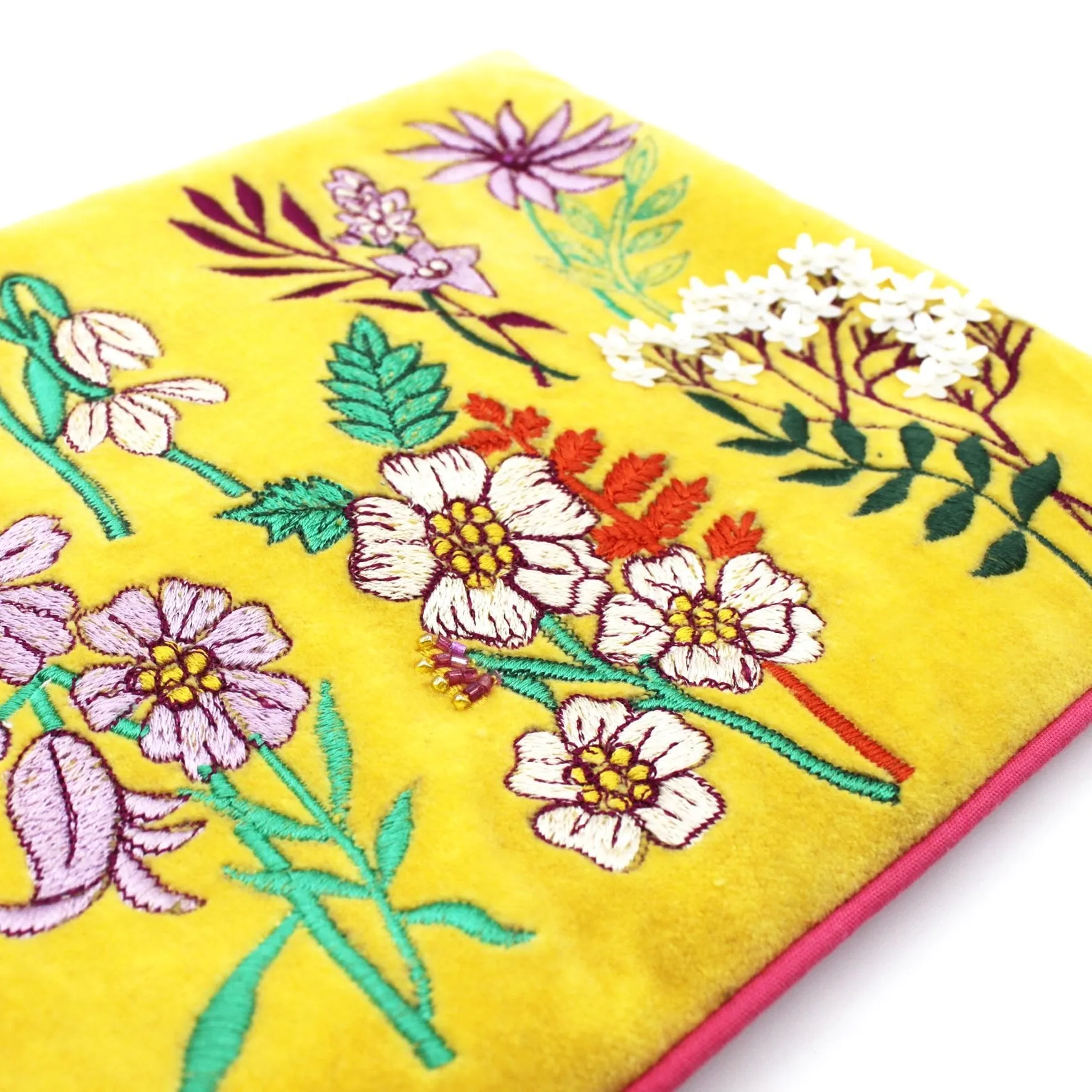 Posy Yellow Clutch Bag
