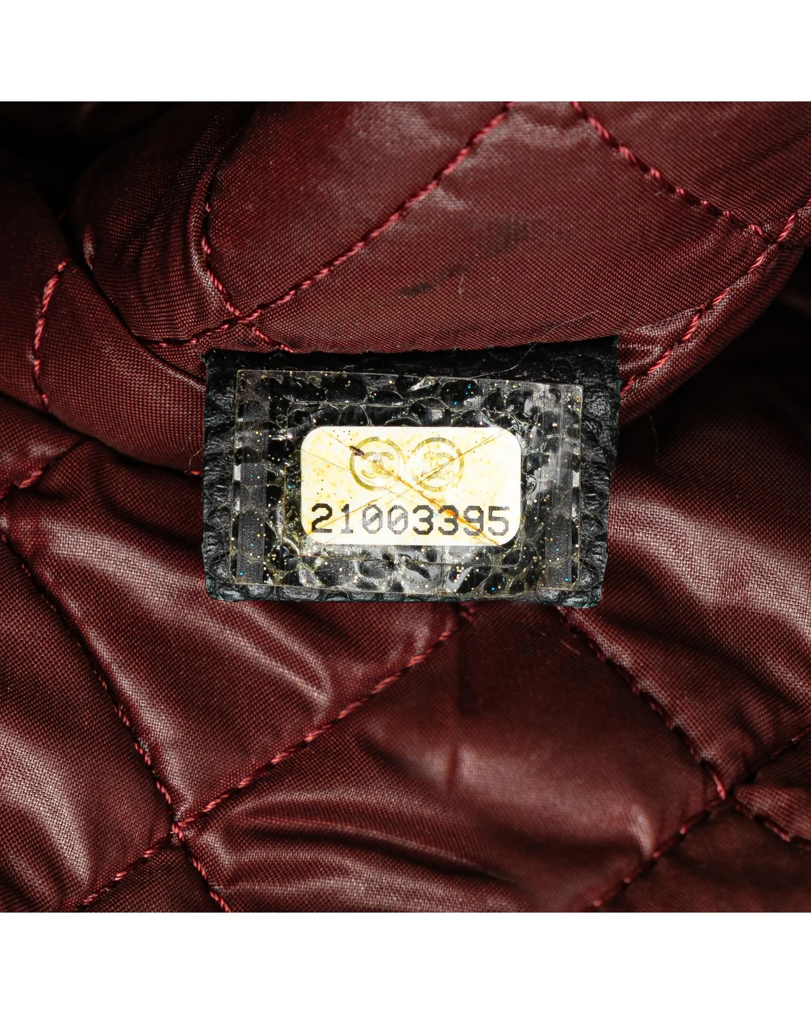 Quilted Caviar Leather Clutch with Zip Closure and Pockets