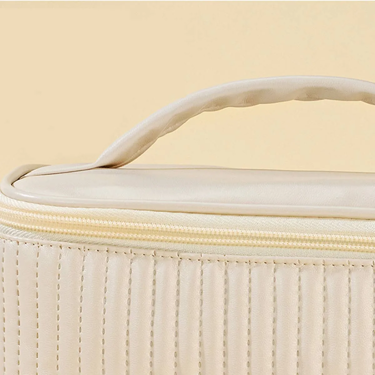 Quilted Oval Make Up Case