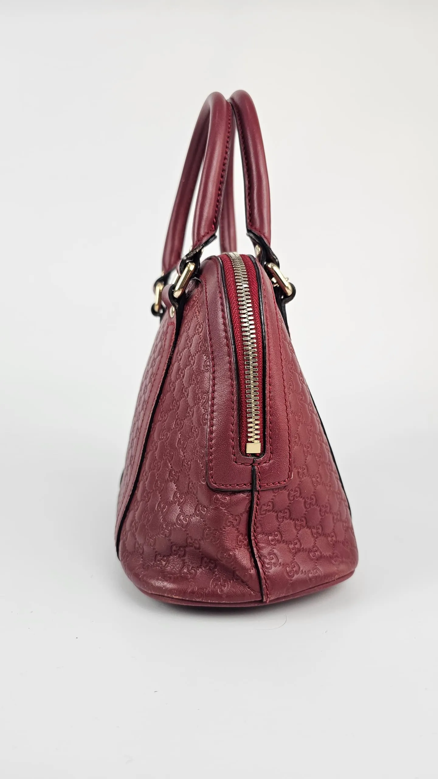 Red Mini Guccissima Leather Mini Dome Crossbody Bag