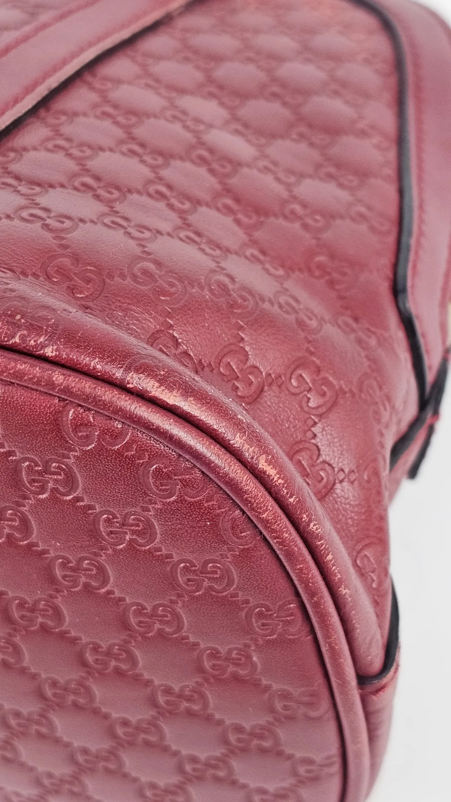 Red Mini Guccissima Leather Mini Dome Crossbody Bag