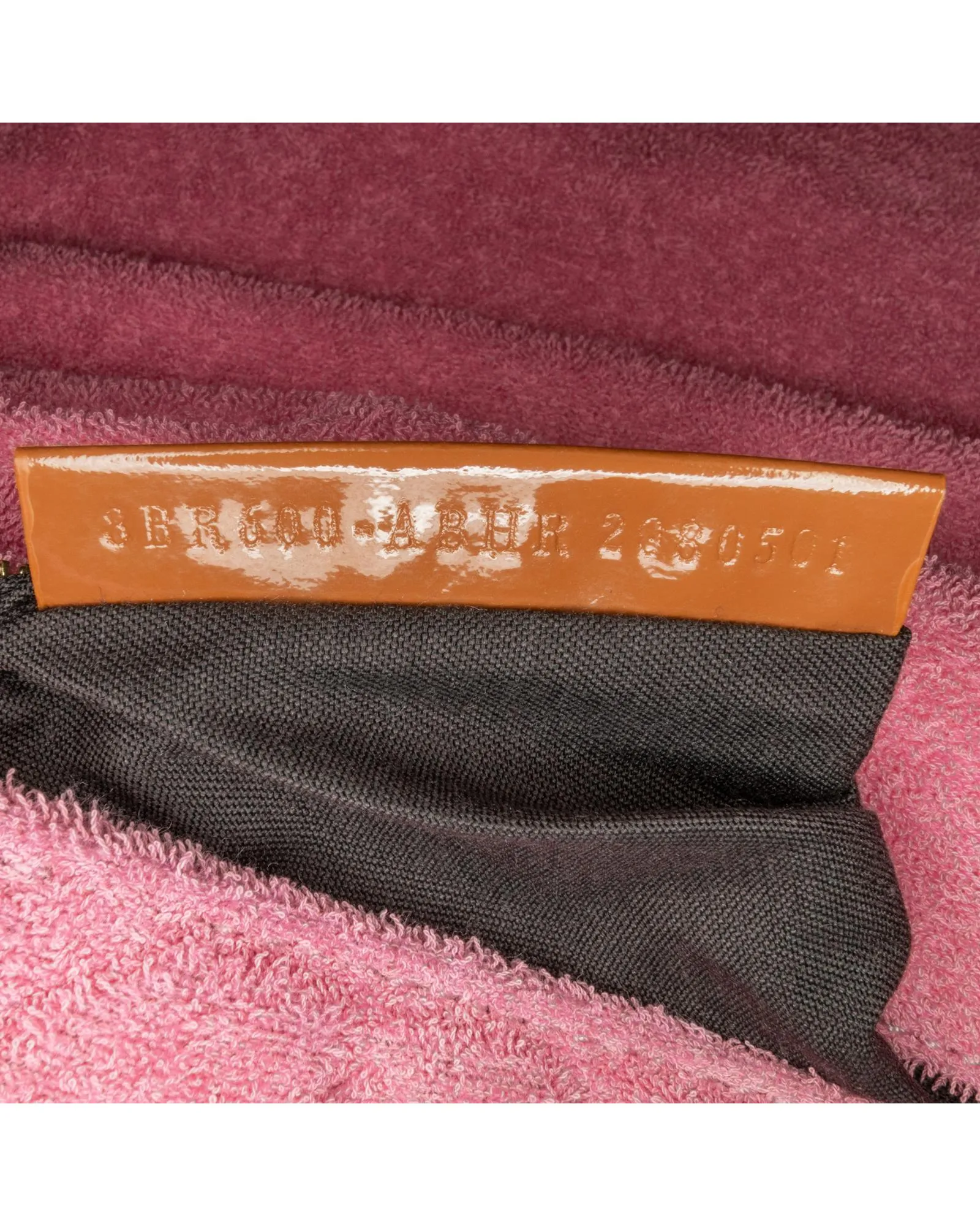 Terry Cloth Satchel with Detachable Strap and Flap Closure