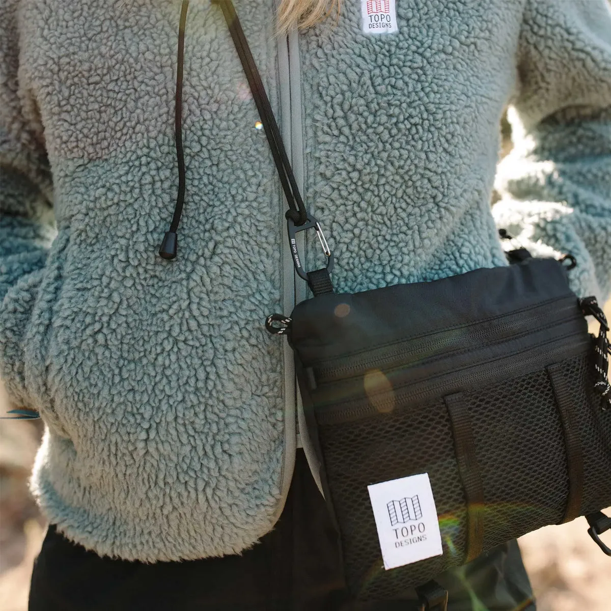 Topo Designs : Mountain Accessory Shoulder Bag : Geode Green/Black